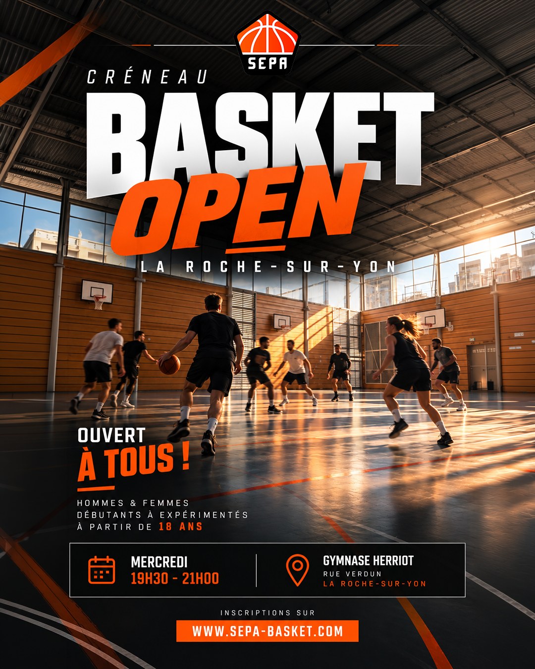 Créneau Basket Open, mercredi 19h30
