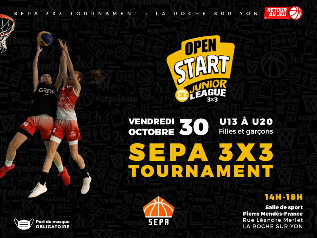 La SEPA organise le vendredi 30 octobre son 1er tournoi de 3X3 de la saison !
