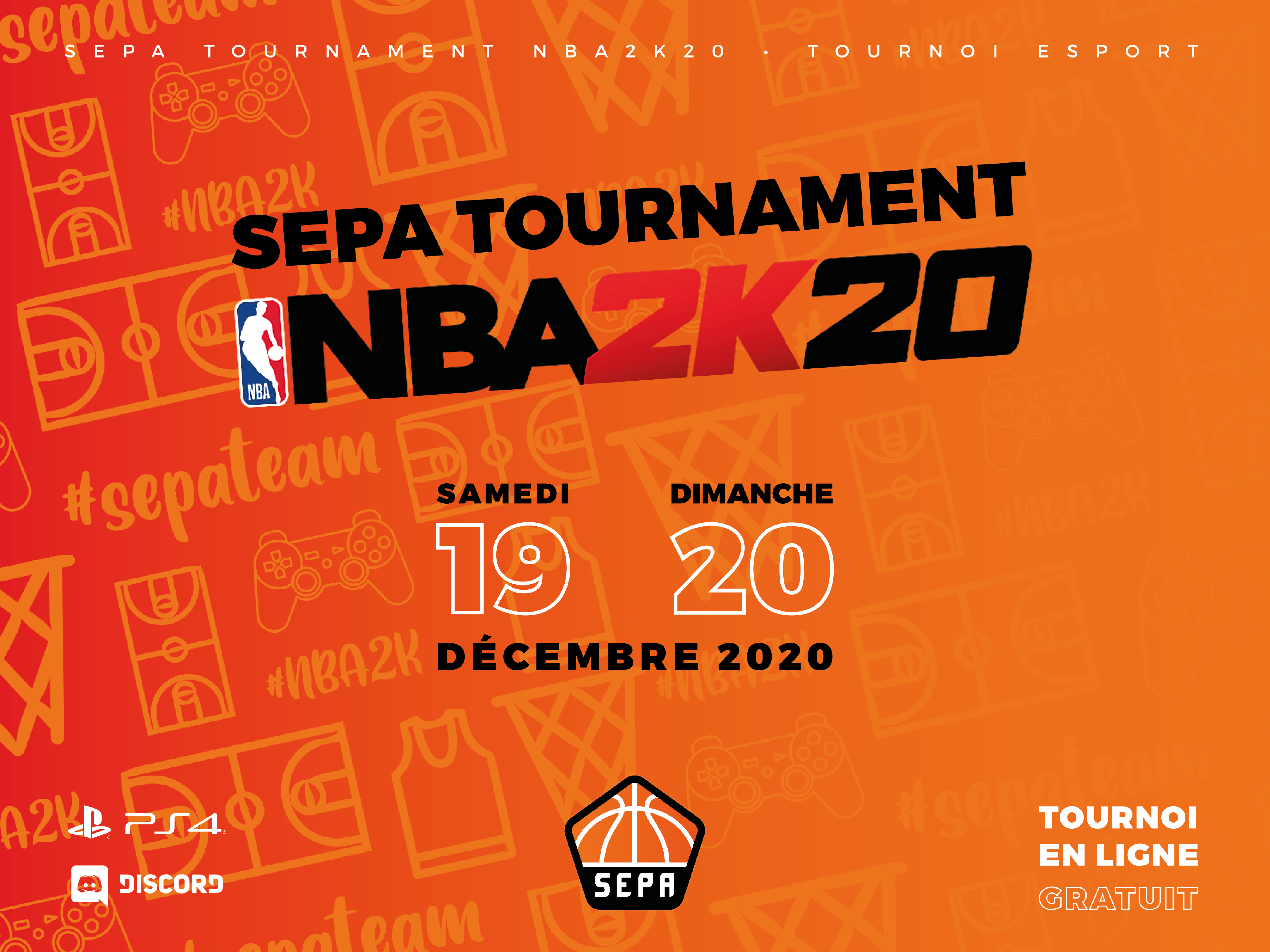 SEPA TOURNAMENT NBA2K20 : le 1er tournoi eSport de la SEPA