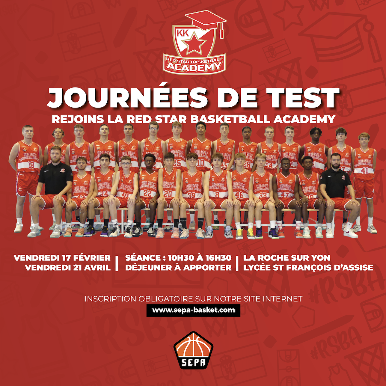 JOURNÉES DE TEST POUR REJOINDRE NOTRE ACADEMY