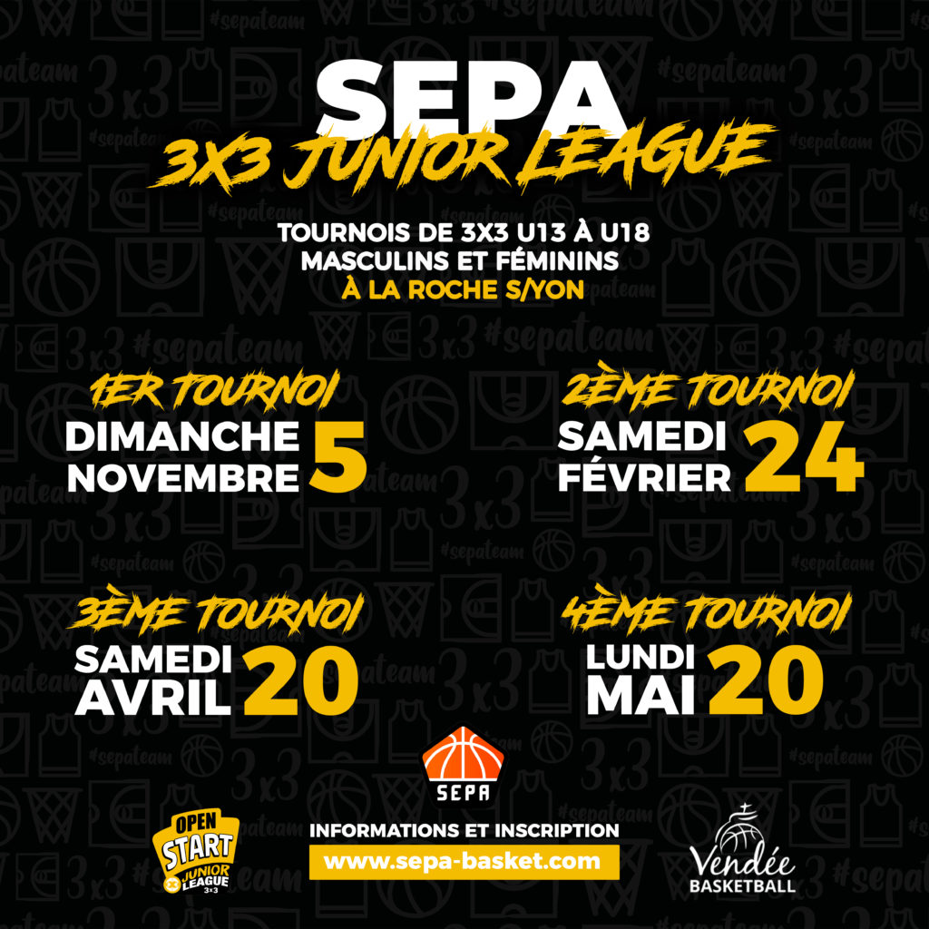 Pour une deuxième année consécutive, la SEPA lance sa JUNIOR LEAGUE 3X3 sur l’ensemble de la saison !