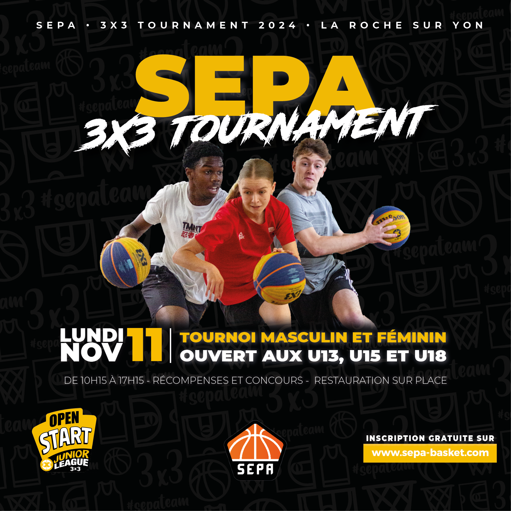 1er TOURNOI 3X3 DE L’ANNÉE !